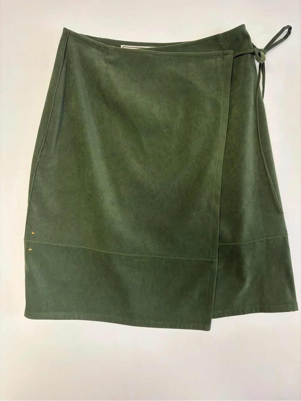St. John Sport Green Wrap Mini Skirt